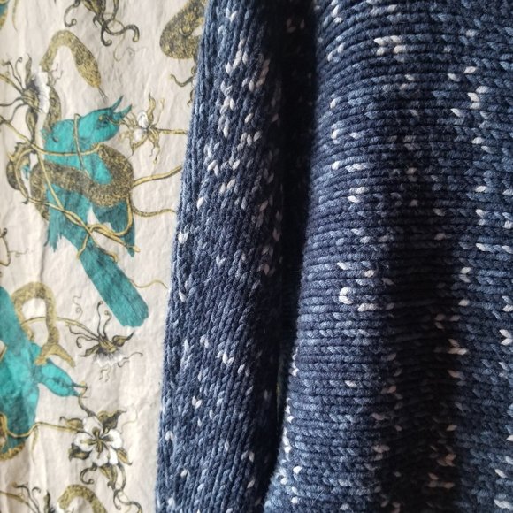 Gap Off the Shoulder Winter Blue Space Dye Sweater (XS) - Picture 6 of 8